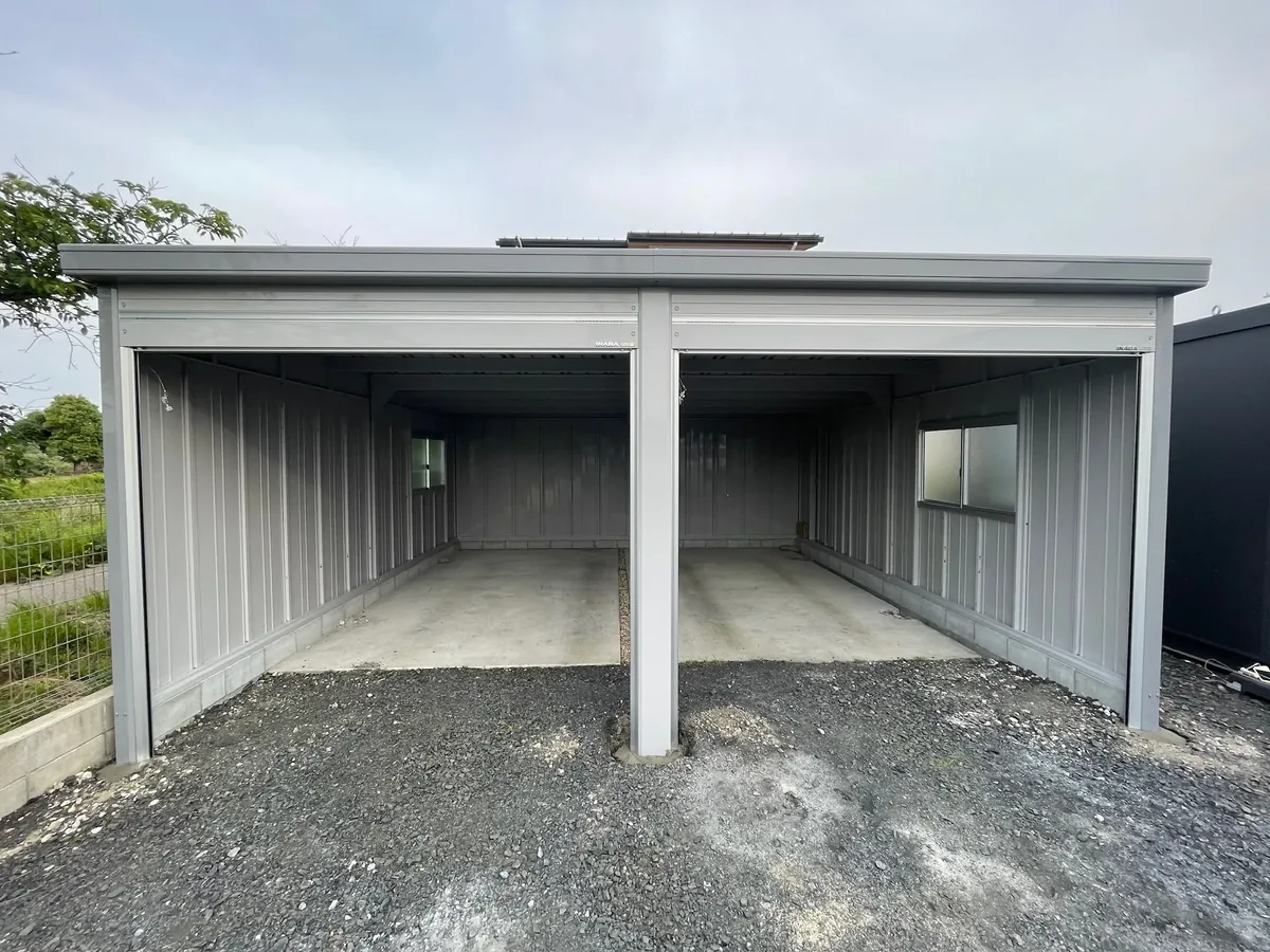 湖南市 Y様邸・シャッターガレージ施工事例｜EX·NAKATA