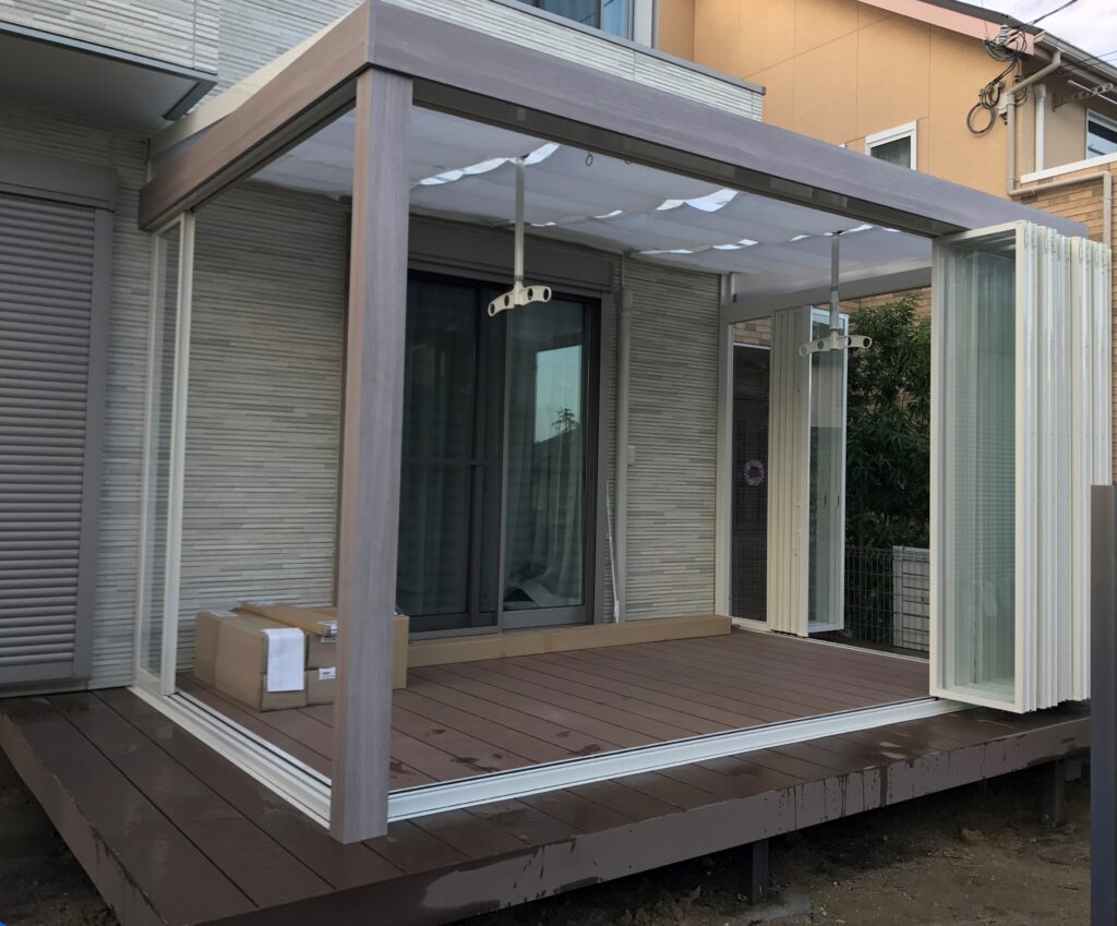 京都・宇治で加工したサンルーフ