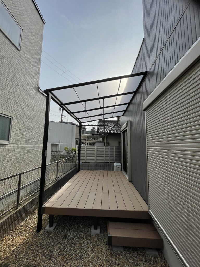 京都・向日市で加工したテラス