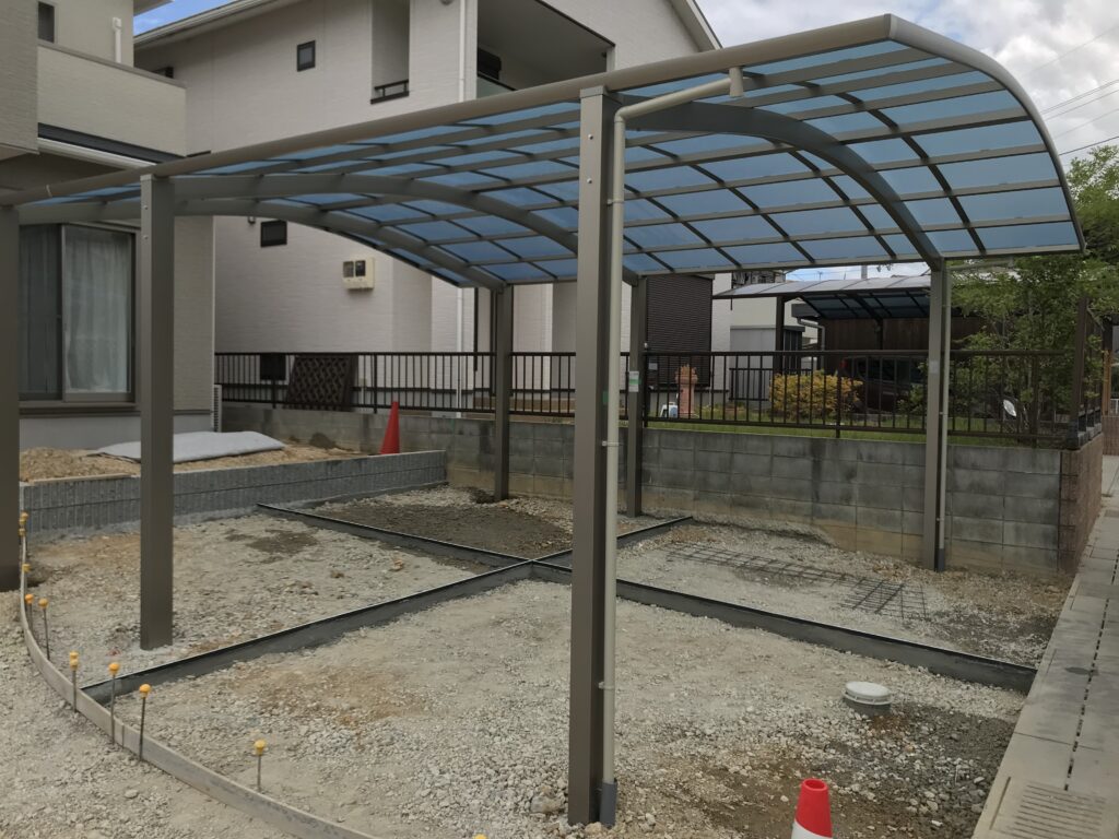 京都・宇治市で加工したカーポート