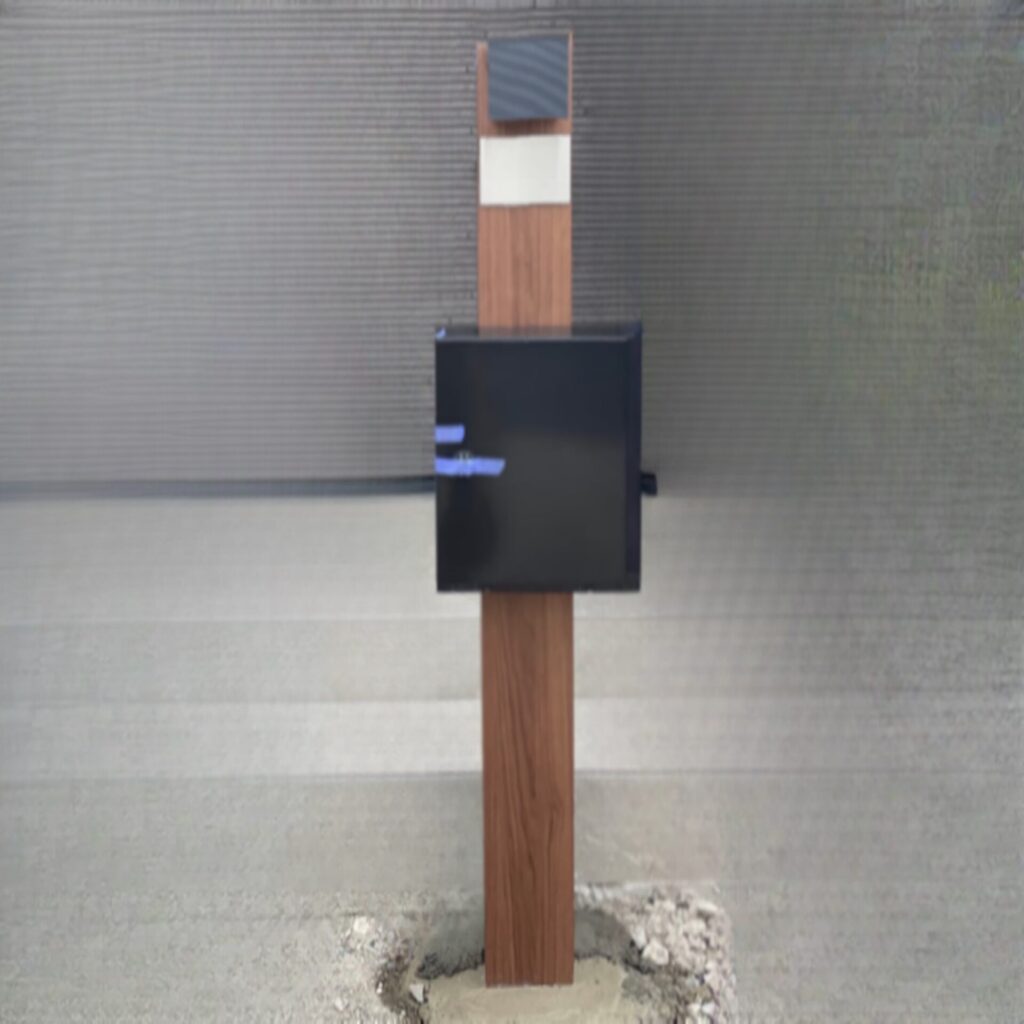 滋賀県栗東市の機能門柱とポスト